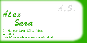 alex sara business card