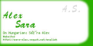 alex sara business card